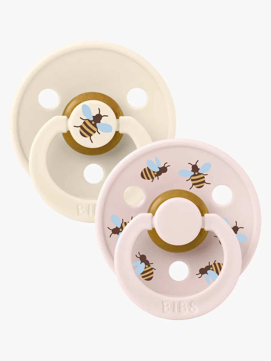 BIBS Studio Colour Bumblebee Napp 2-Pack Latex Stl 1, Ivory