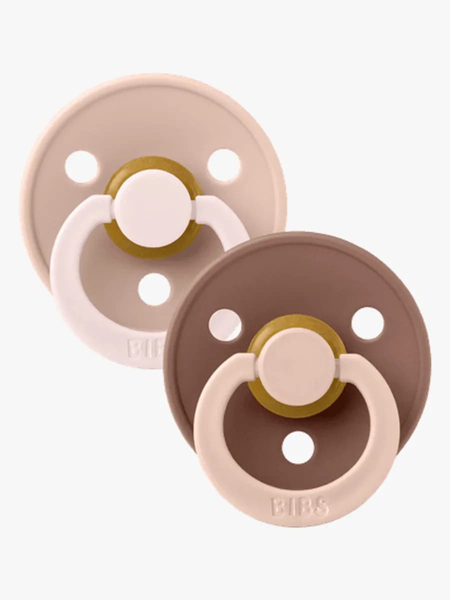BIBS Studio Colour Fusion Napp 2-Pack Stl 1, Blush Woodchuck mix