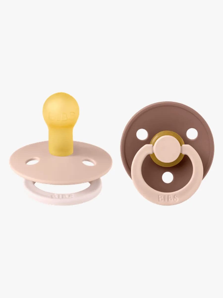 BIBS Studio Colour Fusion Napp 2-Pack Stl 1, Blush Woodchuck mix