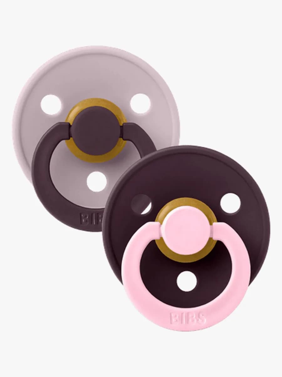 BIBS Studio Colour Fusion Napp 2-Pack Stl 1, Dusky Lilac Plum mix