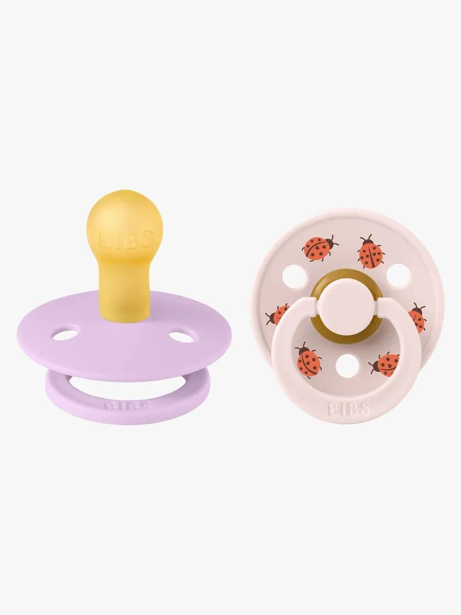 BIBS Studio Colour Ladybug Napp 2-Pack Latex Stl 1, Violet Sky
