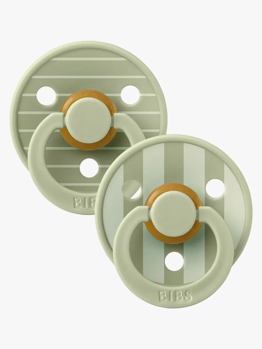 BIBS Studio Colour Napp 2-Pack Latex Stl 1 Rund, Pin/Sage Mix
