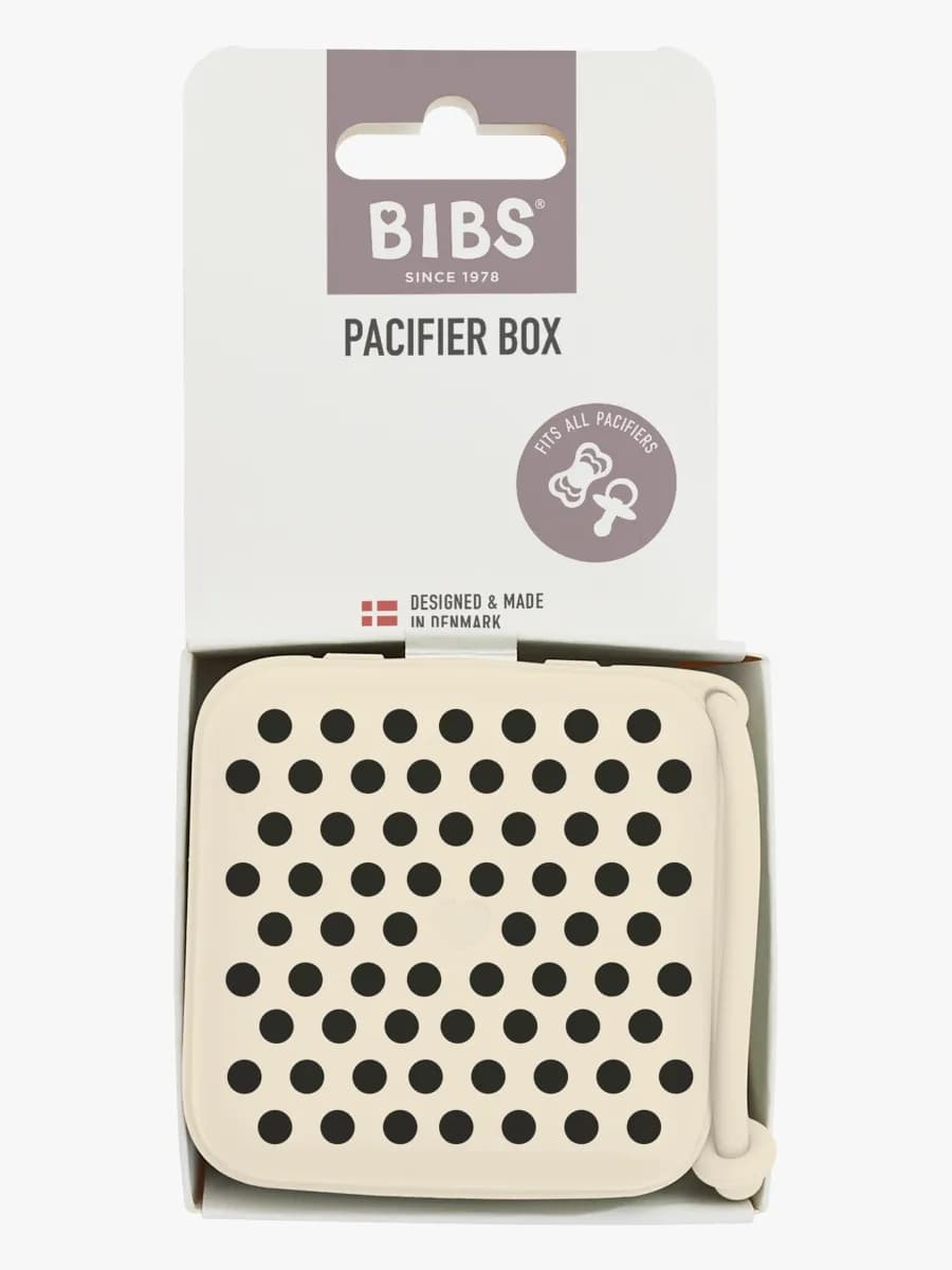 BIBS Studio Nappbox Polka, Ivory/Black