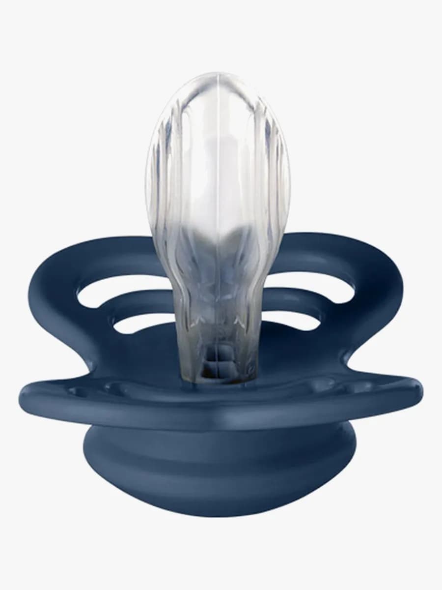 BIBS Supreme Napp 2-pack Silikon Stl 2 Symmetrisk, Cloud/Steel Blue