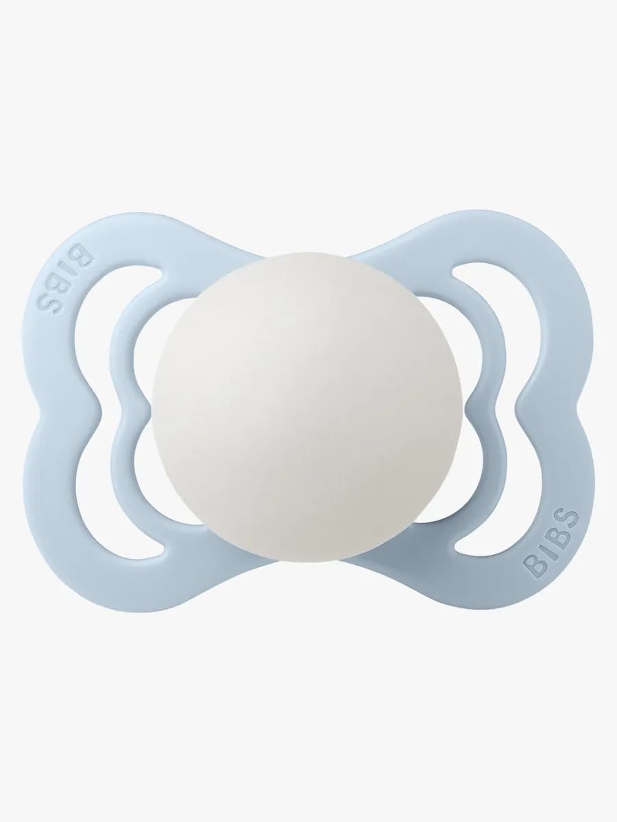BIBS Supreme Napp Silikon Stl 1, Baby Blue Glow