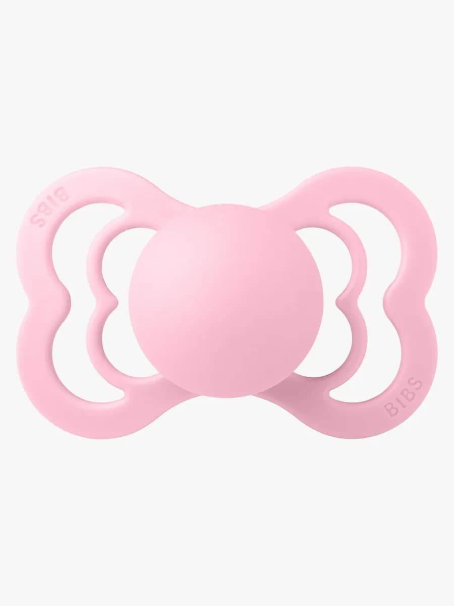 BIBS Supreme Napp Silikon Stl 2, Baby Pink