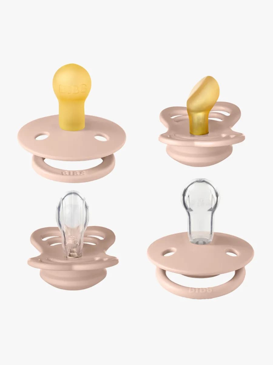 BIBS Try-it Collection Napp 4-pack Latex/Silikon One Size, Blush