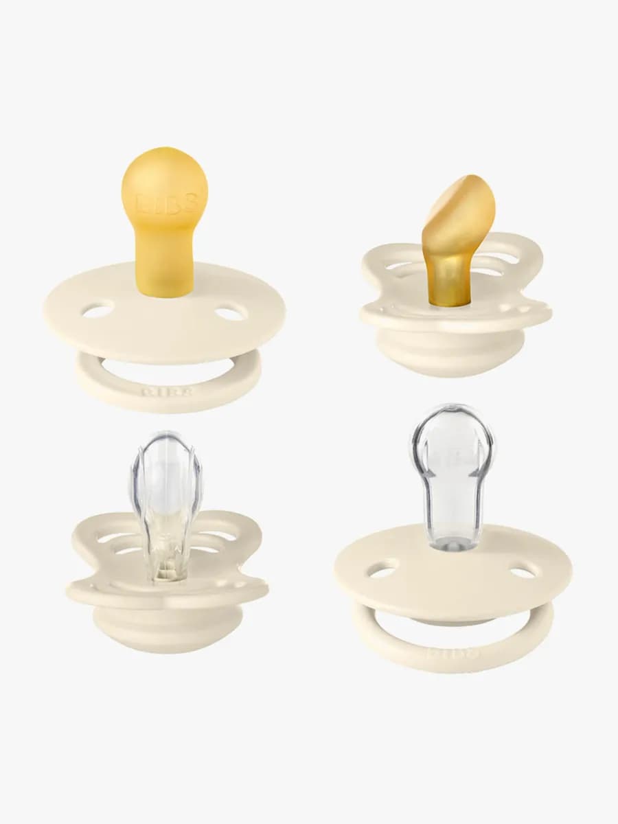 BIBS Try It Collection latex/silikon 4-pack, ivory