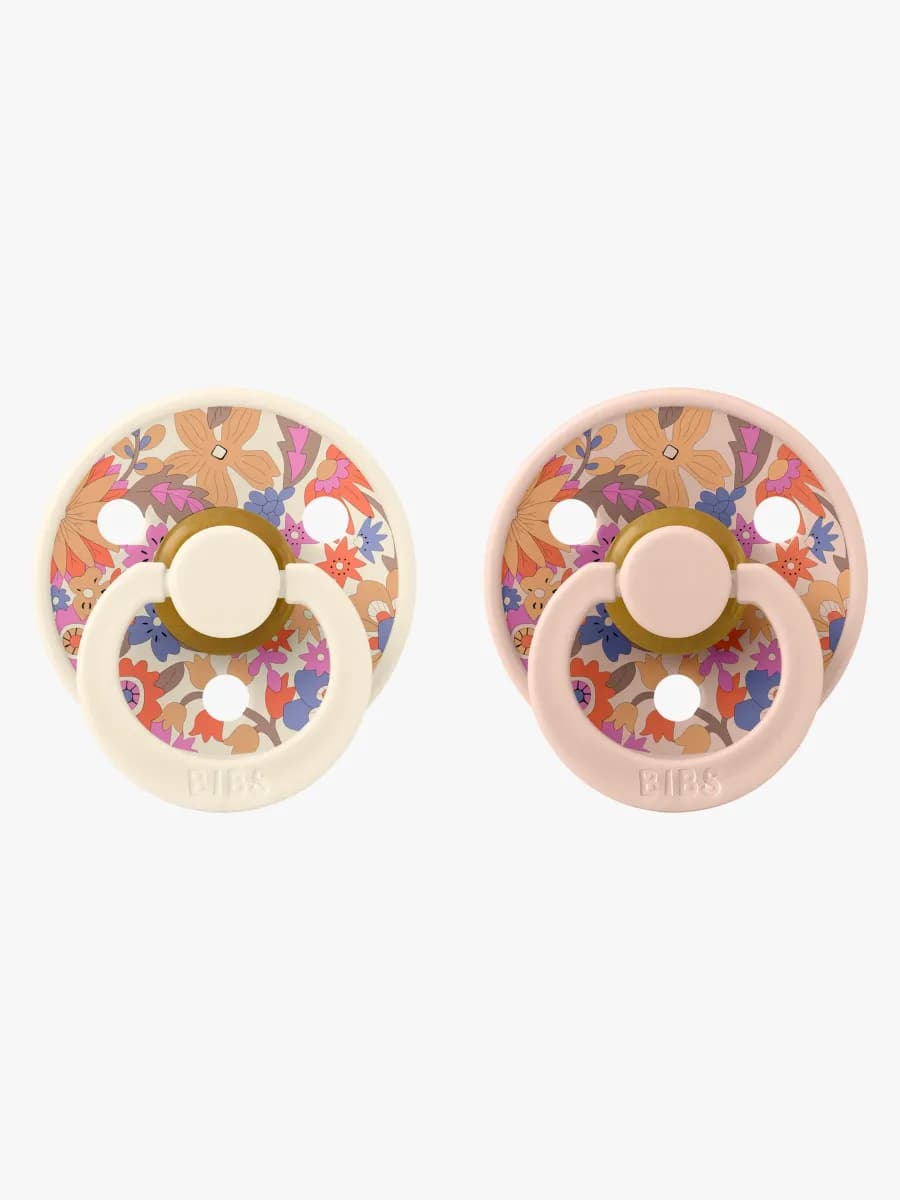BIBS x Liberty Colour June Blossom Napp 2-Pack Latex Stl 1, Blush Mix