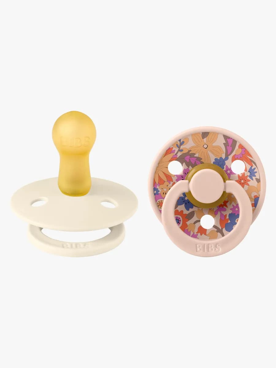 BIBS x Liberty Colour June Blossom Napp 2-Pack Latex Stl 2, Blush Mix