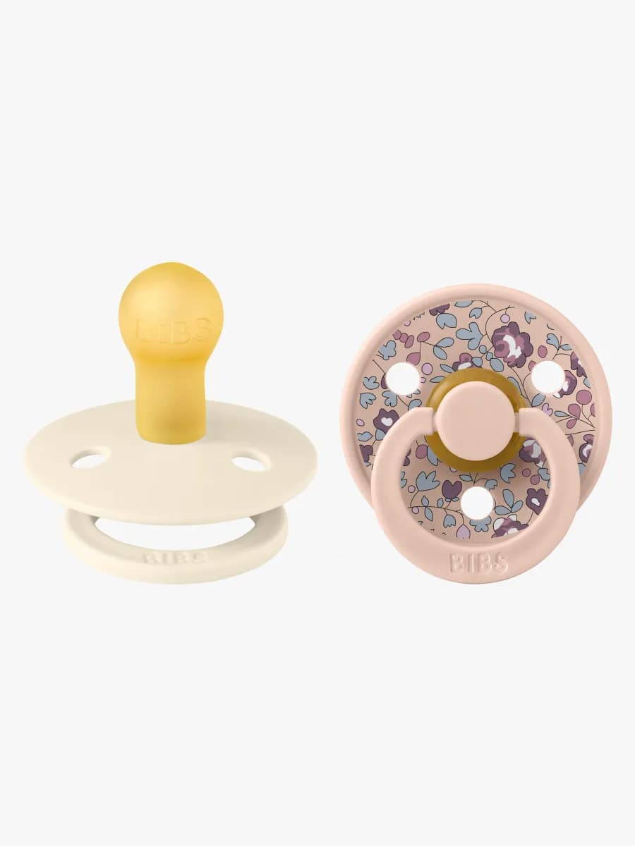 BIBS x Liberty Colour Napp 2-Pack Latex Stl 1 Rund, Eloise/Blush Mix