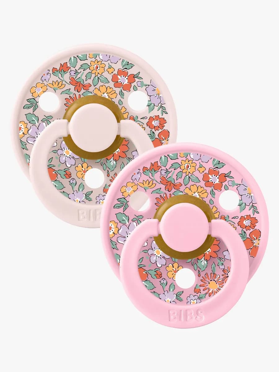 BIBS x Liberty Colour Oscar Meadow Napp 2-Pack Latex Stl 1, Petal Mix