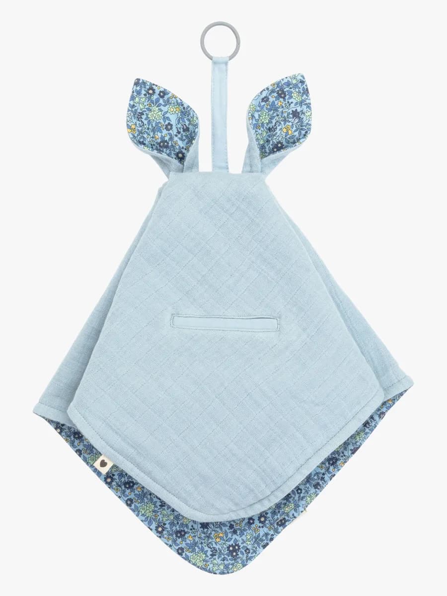 BIBS x Liberty Kangaroo Snuttefilt, Chamomile Lawn Baby Blue