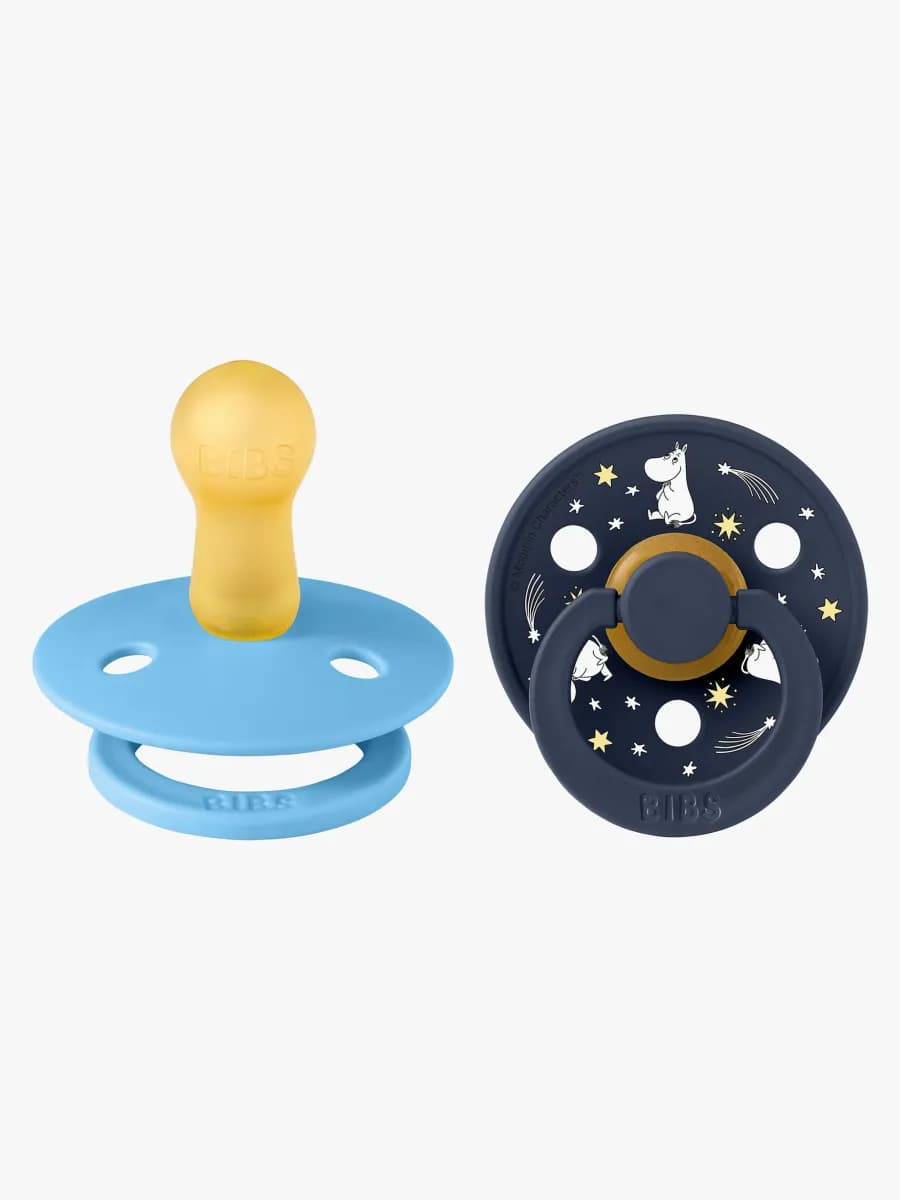 BIBS x Moomin Colour Good Night Napp 2-Pack Latex Stl 2, Breeze