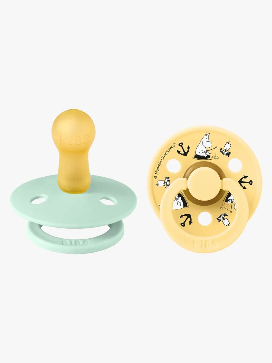 BIBS x Moomin Colour Sailing Napp 2-Pack Latex Stl 2, Nordic Mint