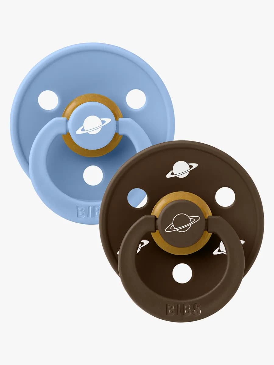BIBS x Planet Nusa Colour Nappar 2-Pack Latex Stl 2, Sky Blue Mix