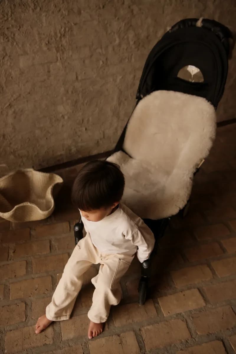 BINIBAMBA Sheepskin Sittdyna Fixed Harness, Moon