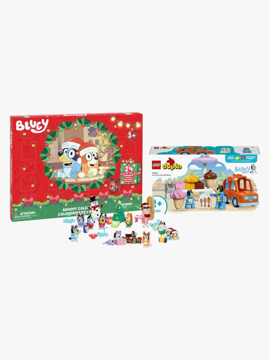 Bluey Adventskalender &  LEGO DUPLO Bluey 10458 Glassutflykt med Bluey