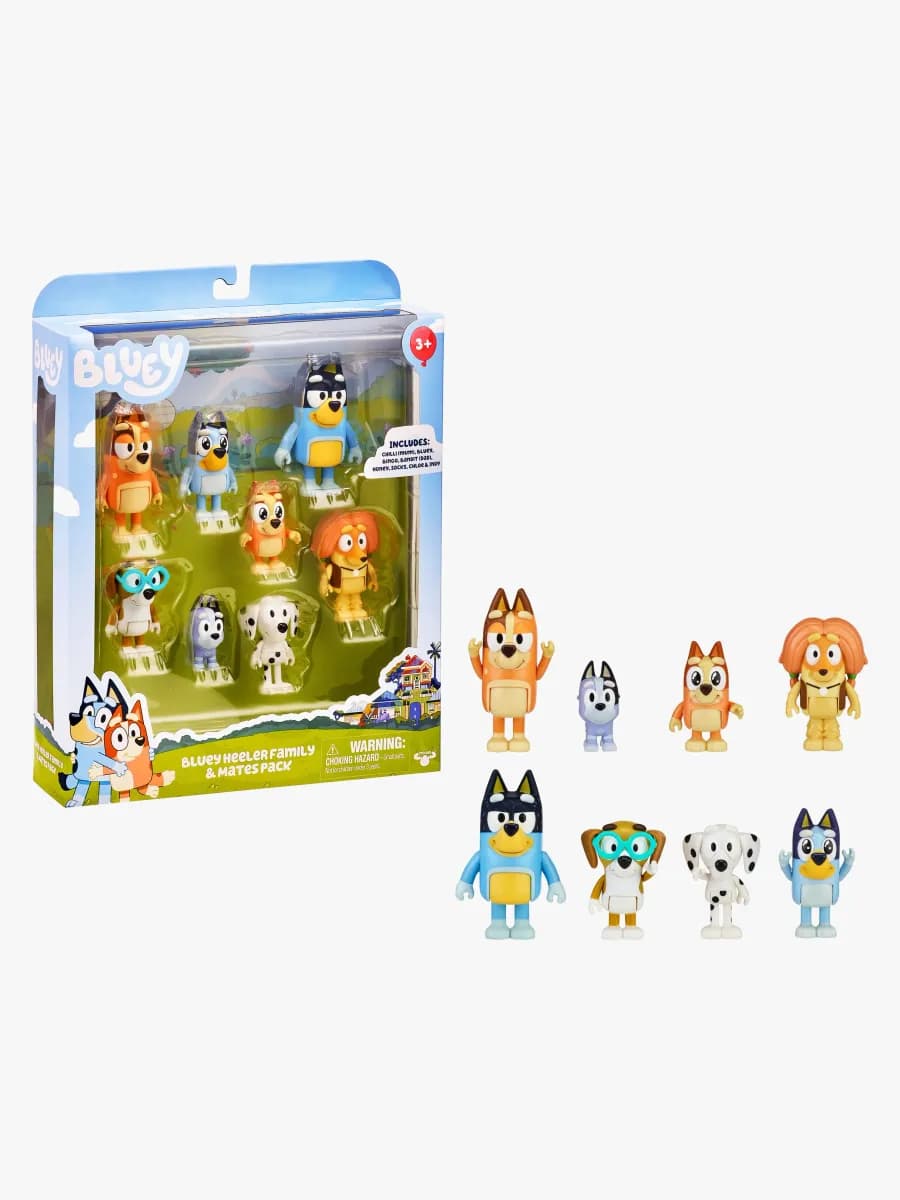Bluey Figurset Familj &  Vänner 8-Pack