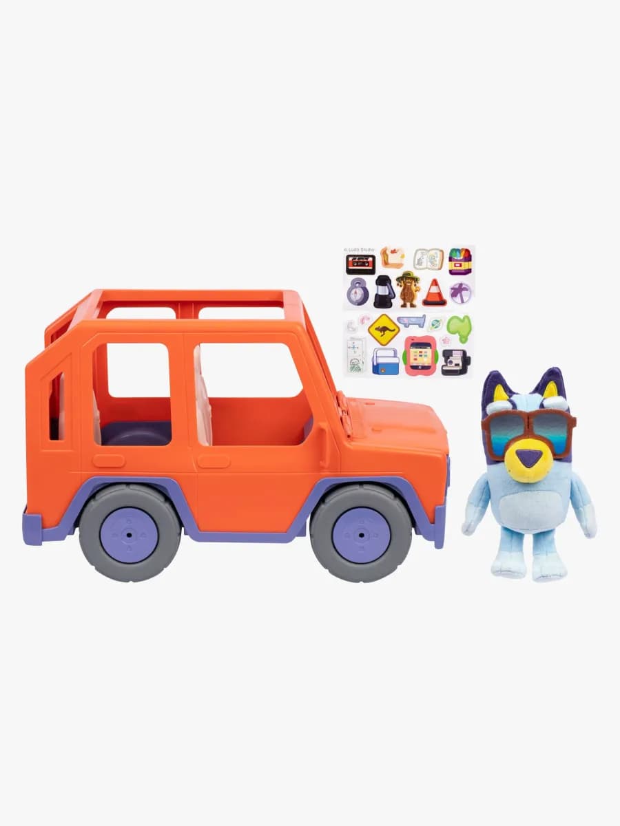 Bluey Heeler Bil med Bluey Gosedjur