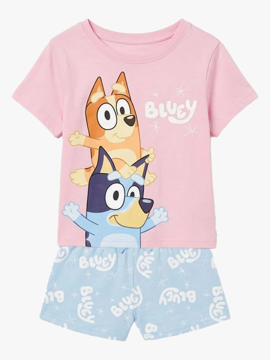 Bluey Pyjamas, Ljusrosa, 110-116