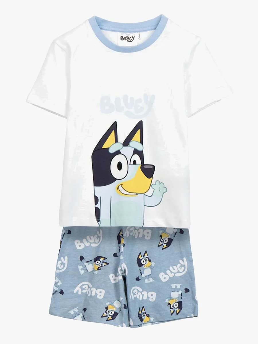 Bluey Pyjamas, Vit/Blå, 116-122