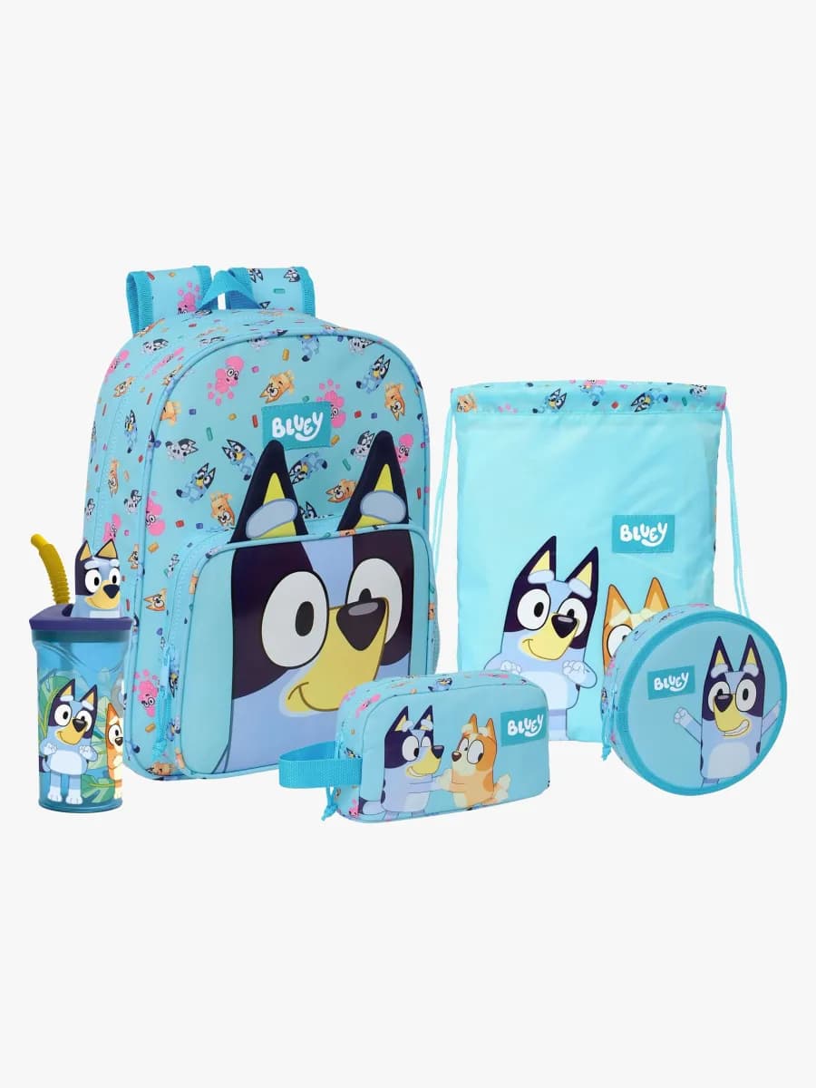 Bluey Ryggsäck 10L, Gympapåse, Kylväska, Pennfodral &  Flaska
