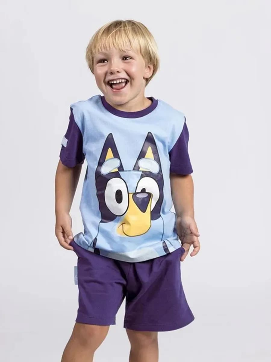 Bluey T-shirt &  Shorts Set, Blå, 98-104