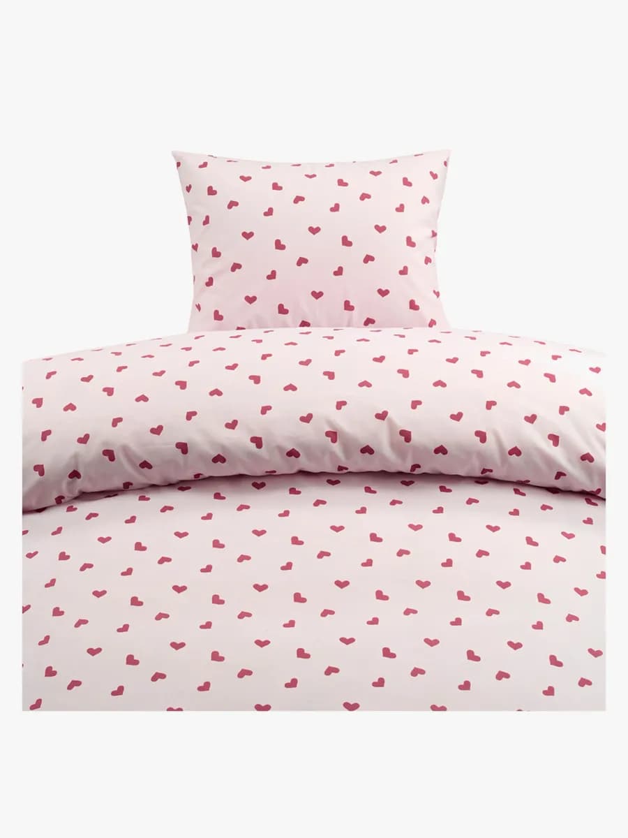 Borganäs Bäddset Hjärtrud 150x210, Rosa