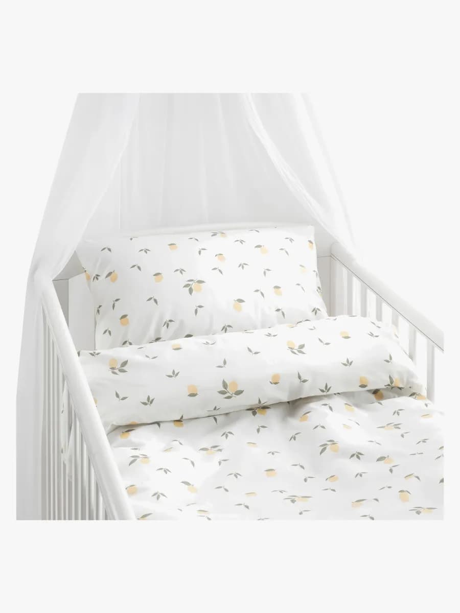 Borganäs Bäddset Spjälsäng Lemons 100x130, Gul
