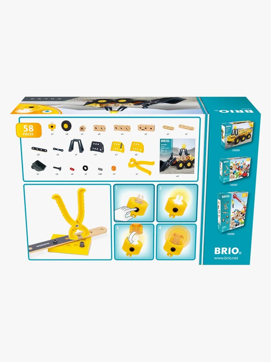Brio 34598 Hjullastare Volvo med Byggare