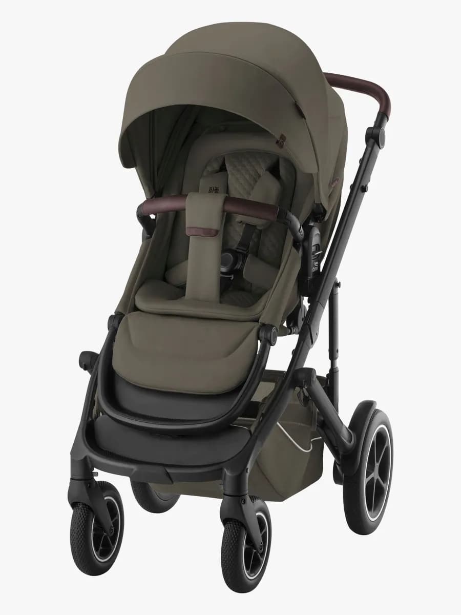 Britax Römer Smile 5Z Duovagn inkl. Beemoo Route Babyskydd &  Bas, Urban Olive Lux/Mineral Grey