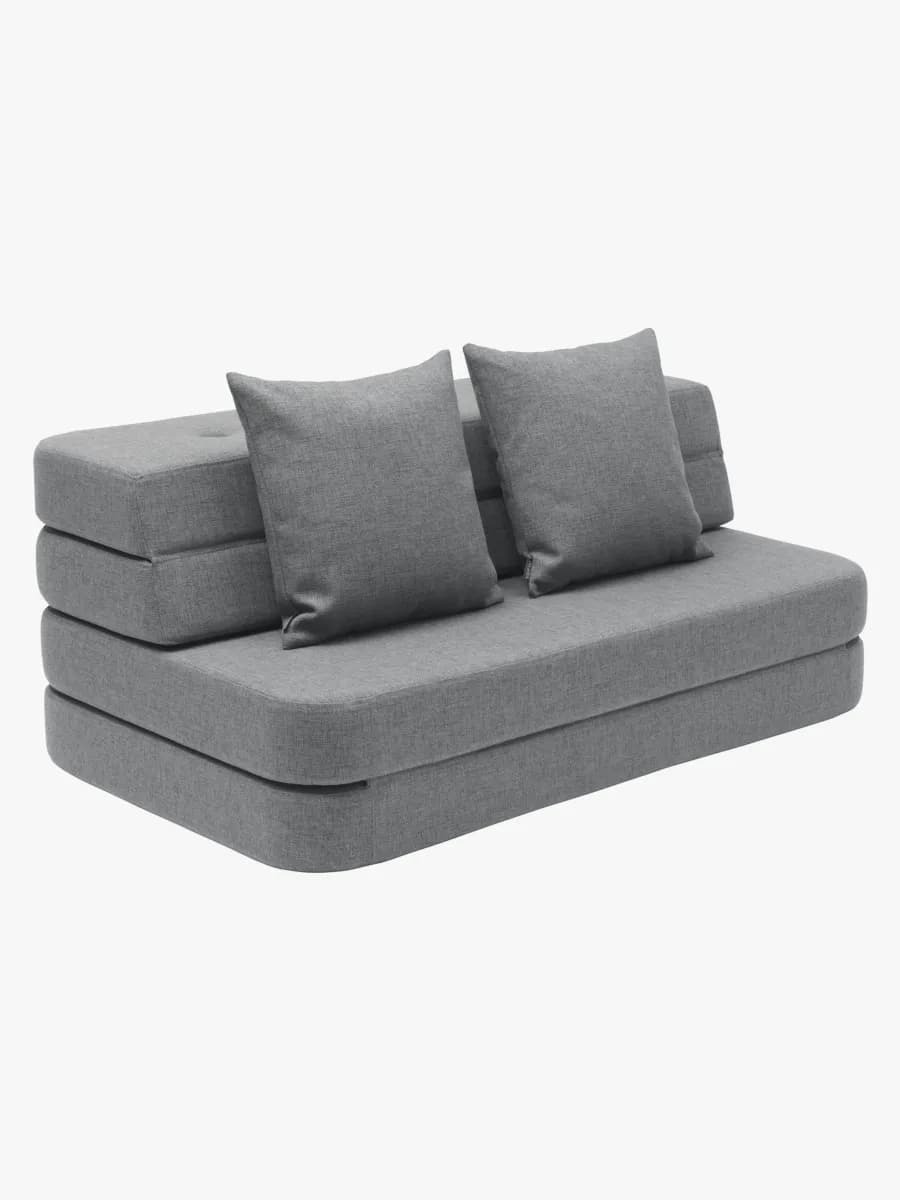 by KlipKlap 3 Fold Soffa, Mörkgrå