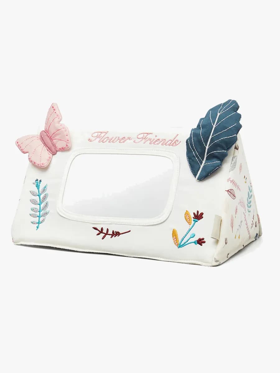 Cam Cam Copenhagen Tummy Time Aktivitetsleksak Spegel, Flower Friends