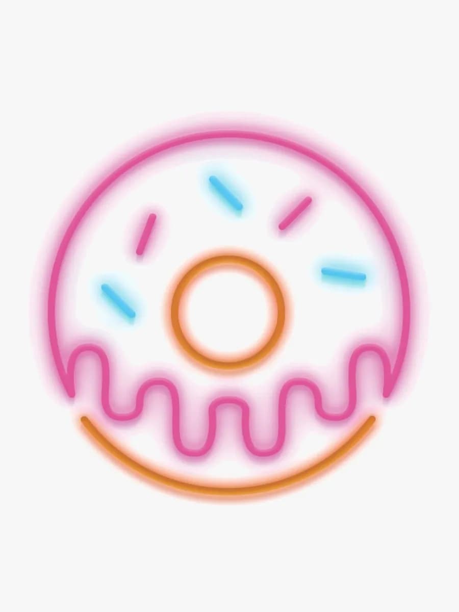 Candy Shock Neonlampa, Donut, Barnrum