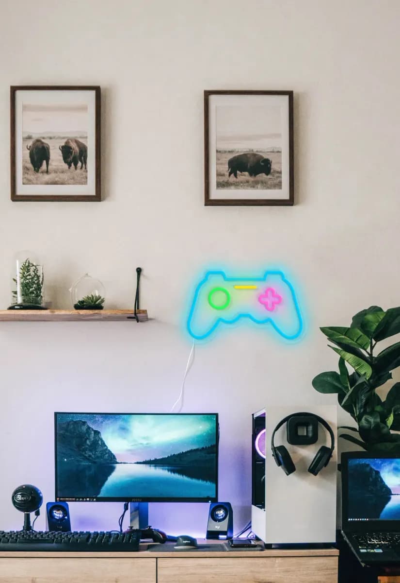 Candy Shock Neonlampa, Joystick, Barnrum