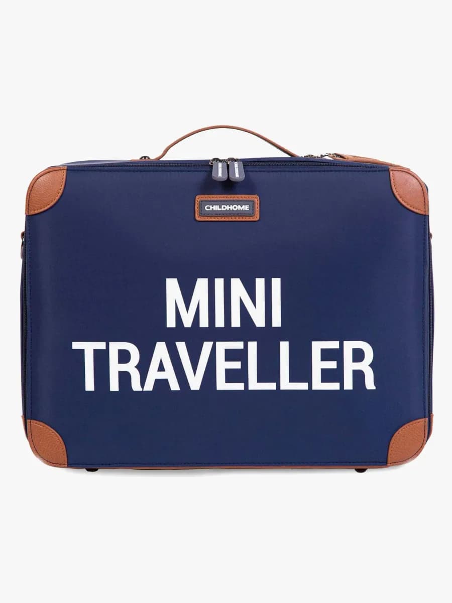 Childhome Mini Traveler Resväska, Navy/White