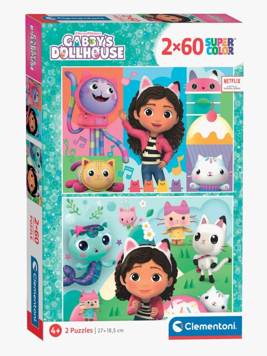 Clementoni Gabby's Dollhouse Pussel 2x60 Bitar