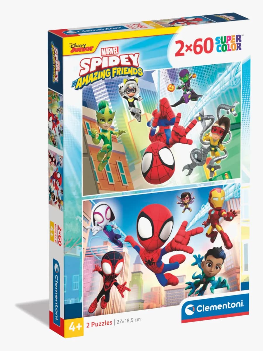 Clementoni Spidey And His Amazing Friends Pussel 2x60 Bitar
