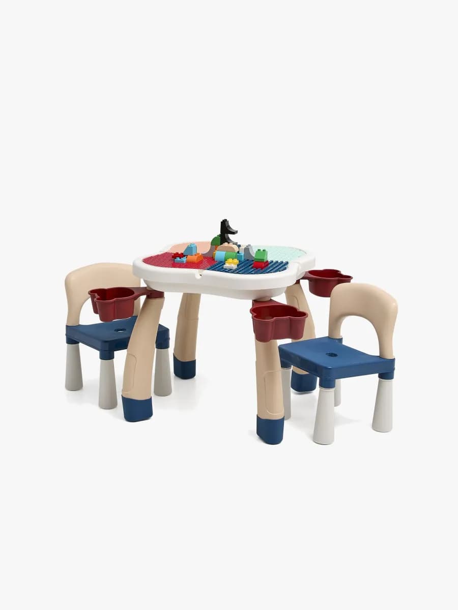 Cloudberry Castle Aktivitetsbord med Stolar, Blue