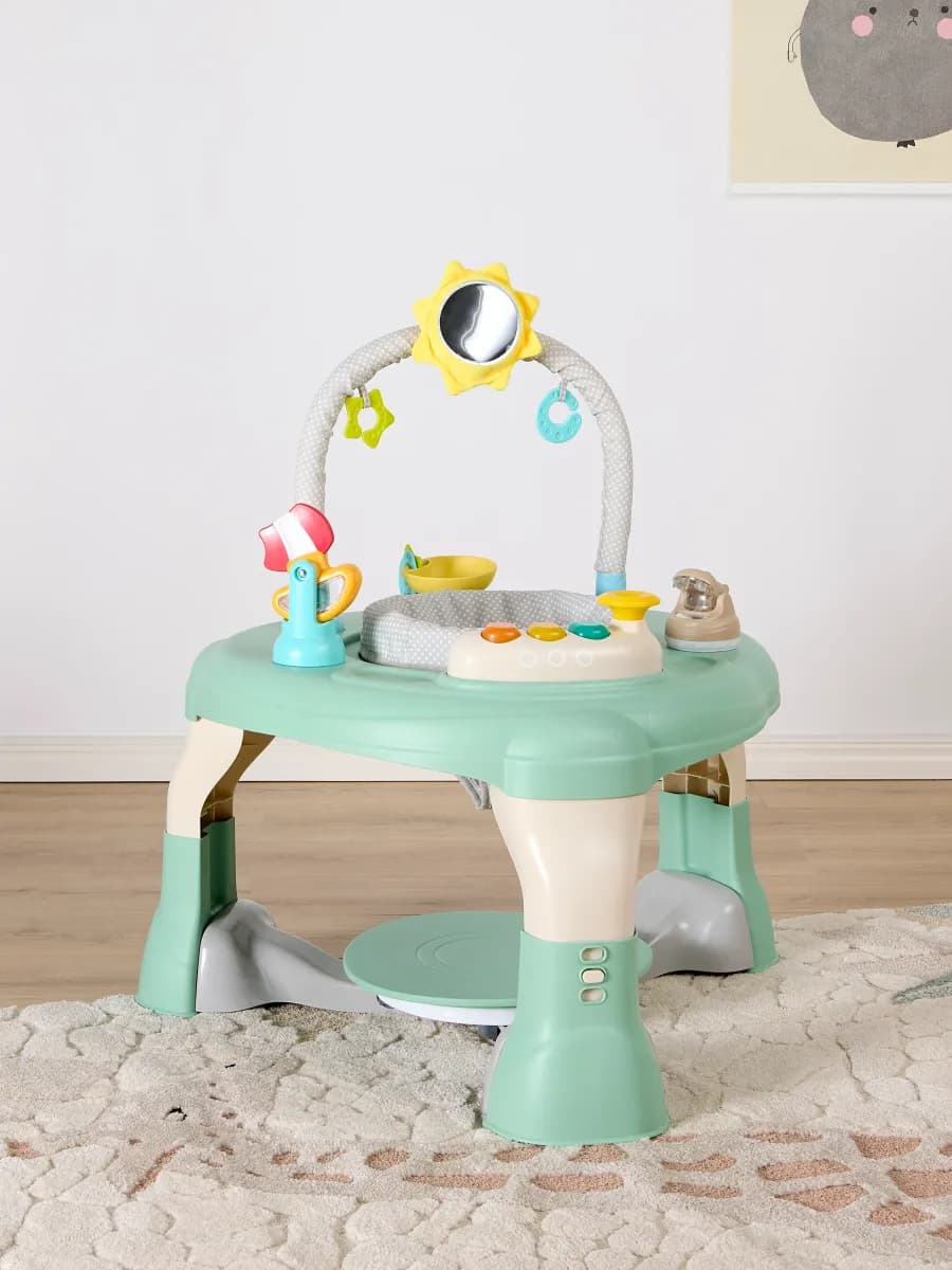Cloudberry Castle Aktivitetscenter 3-i-1, Green/Grey