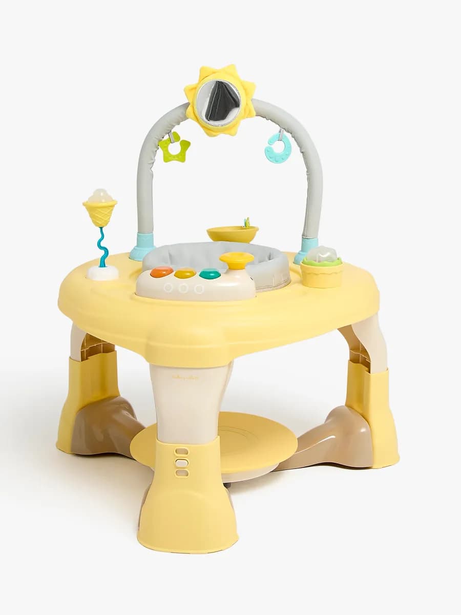 Cloudberry Castle Aktivitetscenter 3-i-1, Yellow/Beige