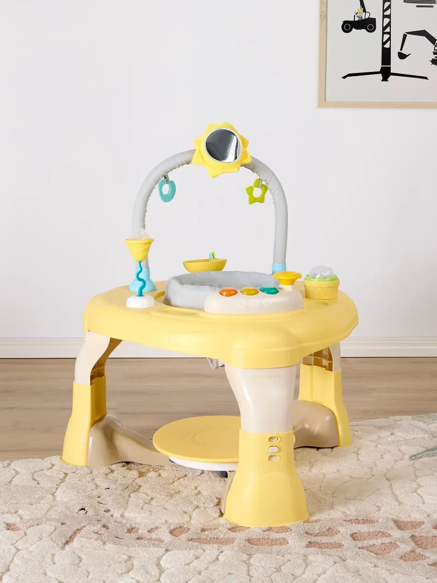 Cloudberry Castle Aktivitetscenter 3-i-1, Yellow/Beige