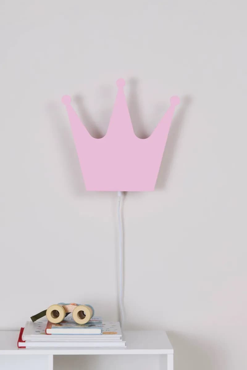 Cloudberry Castle Vägglampa Krona, Rosa, Barnrum
