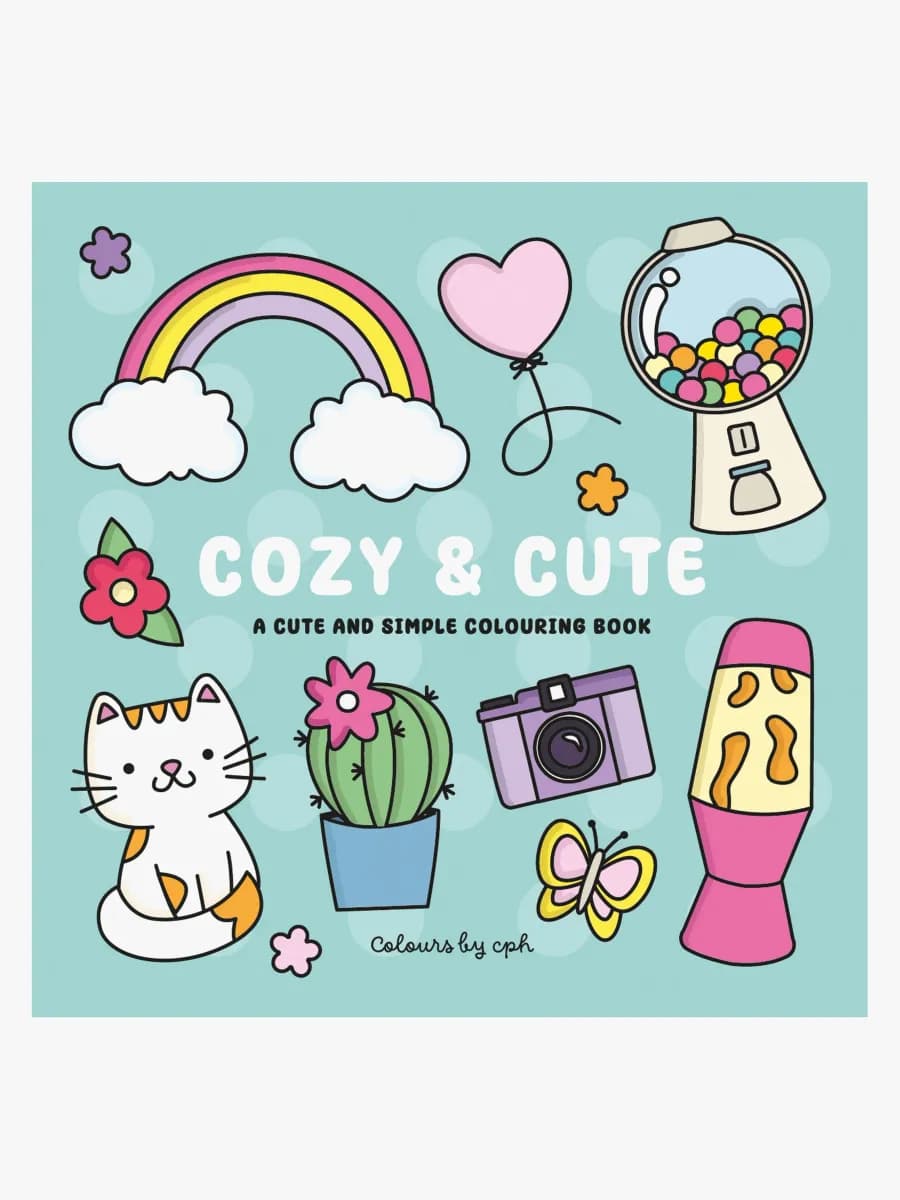 ColoursbyCPH Cozy &  Cute Målarbok