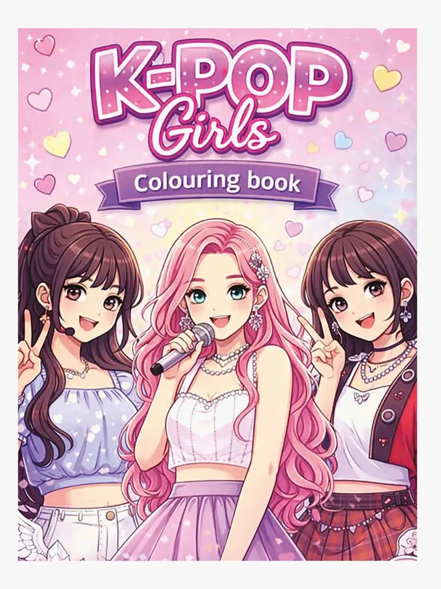ColoursbyCPH K-POP Girls Målarbok