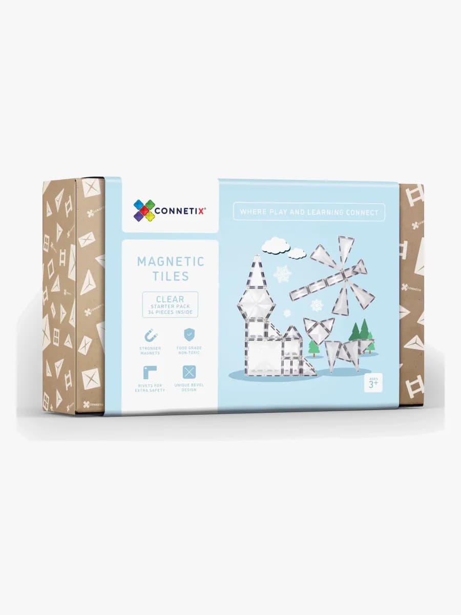 Connetix Magnetiska Byggklossar Clear Startset 34 Delar