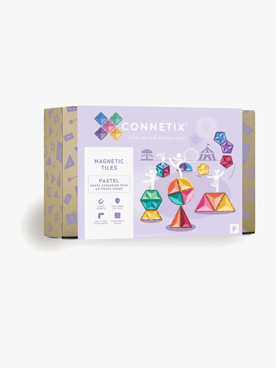 Connetix Magnetiska Byggklossar Pastel Shape Expansionsset 48 Delar