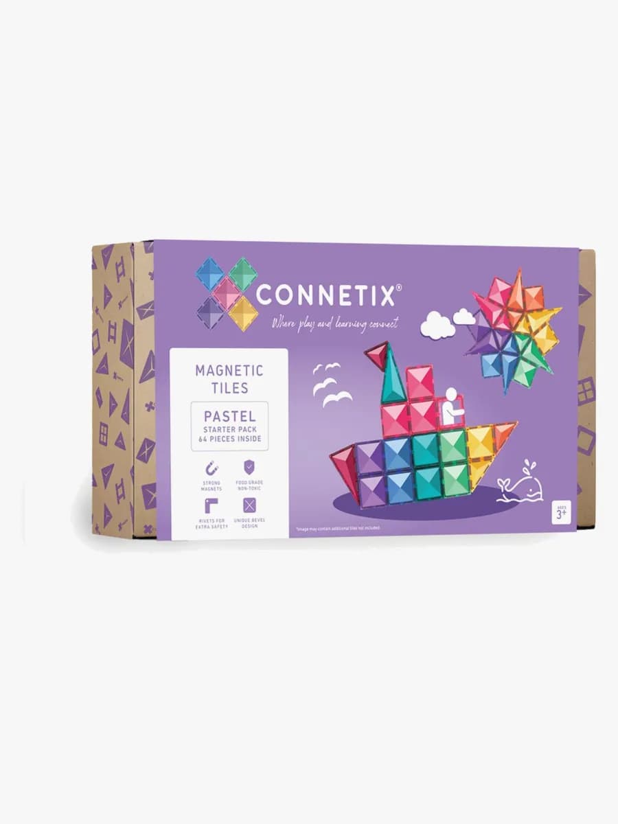 Connetix Magnetiska Byggklossar Pastel Startset 64 Delar