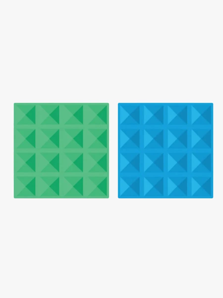 Connetix Magnetiska Byggklossar Rainbow Blue &  Green Base Plate 2 Delar